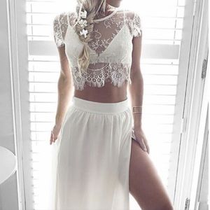Beautiful set maxi skirt and sheer top in white S
